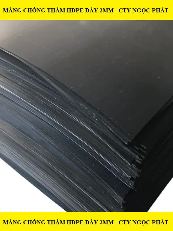 Máng chống thấm HDPE dày 2mm - Công Ty TNHH Xây Dựng Thương Mại Địa Kỹ Thuật Ngọc Phát