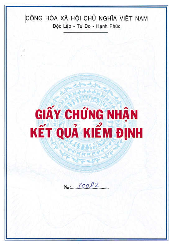 Chứng nhận kết quả kiểm định