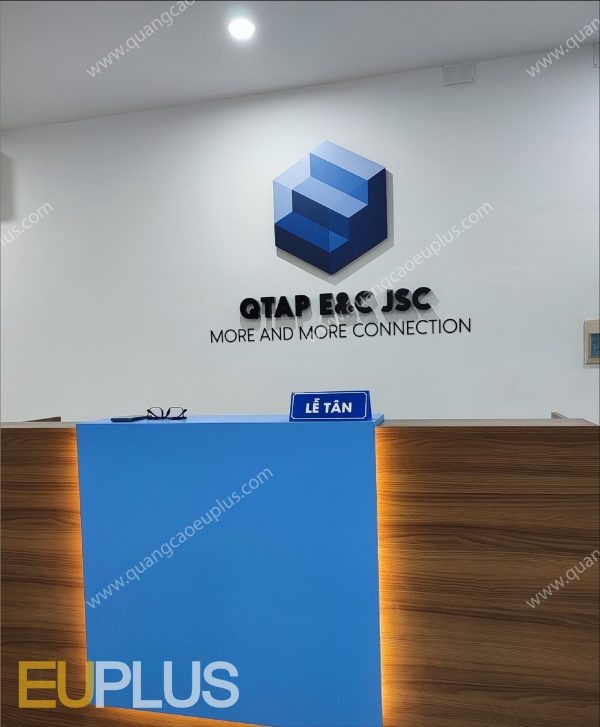 Dự án Logo văn phòng QTAP E&C JSC - Bảng Hiệu Quảng Cáo Euplus - Công Ty TNHH Thương Mại Dịch Vụ Quảng Cáo Euplus