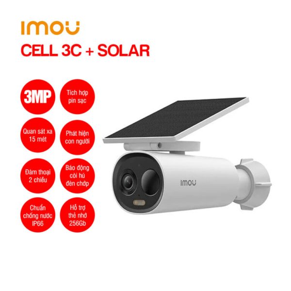 Camera Wifi dùng pin IMOU CELL 3C 3MP kèm tấm Solar - Công Nghệ Thông Minh Anh Khôi - Công ty TNHH Công Nghệ Thông Minh Anh Khôi