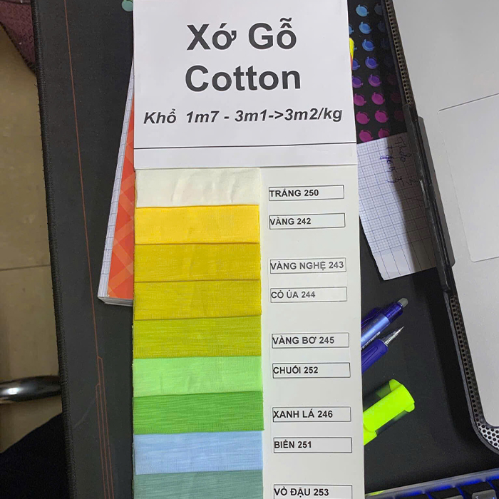 Vải xớ gỗ cotton - Vải Thun Thanh Hồng