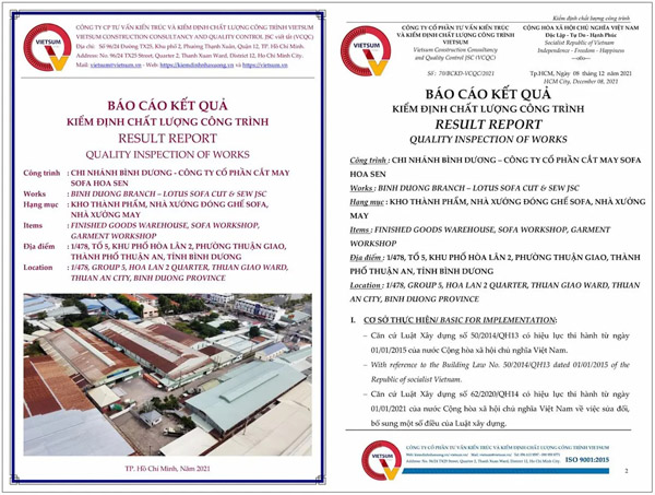Báo cáo kết quả kiểm định chất lượng