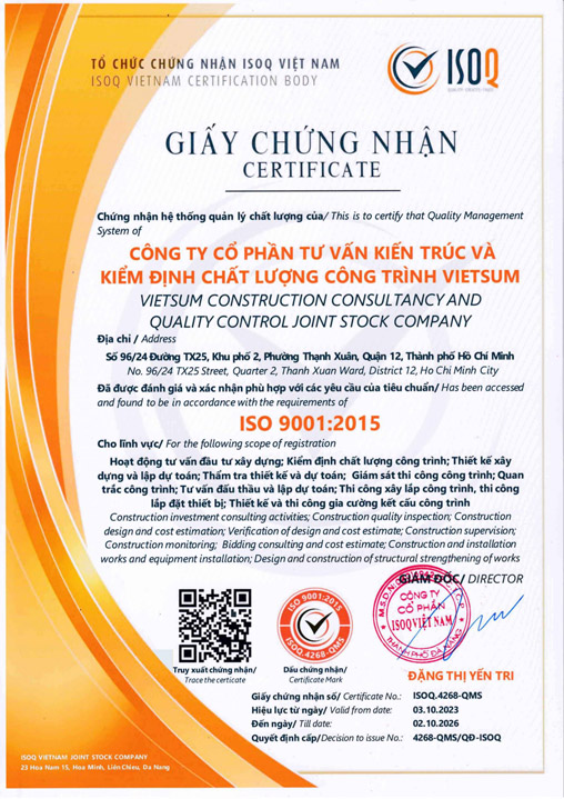 Chứng nhận ISO 9001:2015