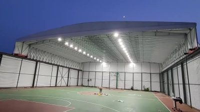 Mái che sân bóng rổ - Mái che di động SBM - Công Ty TNHH Giải Pháp Công Nghệ SBM