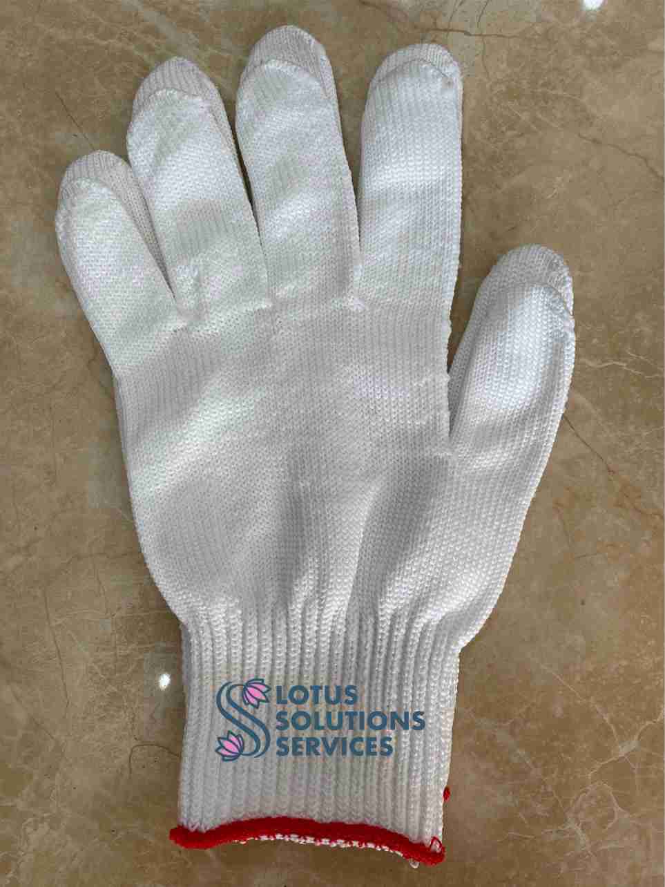 Găng tay sợi poly trắng - Vật Tư Phòng Sạch Lotus - Công Ty TNHH Dịch Vụ Và Giải Pháp Lotus