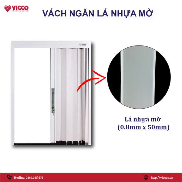 Vách ngăn lá nhựa mờ