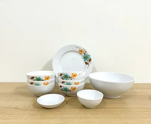 Bộ bát ăn Bát Tràng họa tiết 02 - Quà Tặng BONDI - Công Ty TNHH Dịch Vụ Và Giải Pháp Lotus