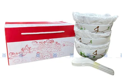 Bộ bát và thìa Bát Tràng - Quà Tặng BONDI - Công Ty TNHH Dịch Vụ Và Giải Pháp Lotus