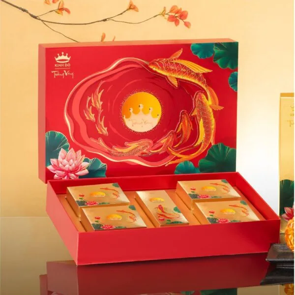 Trăng Vàng Hoàng Kim Vinh Hiển (Đỏ) hộp giấy - Quà Tặng BONDI - Công Ty TNHH Dịch Vụ Và Giải Pháp Lotus