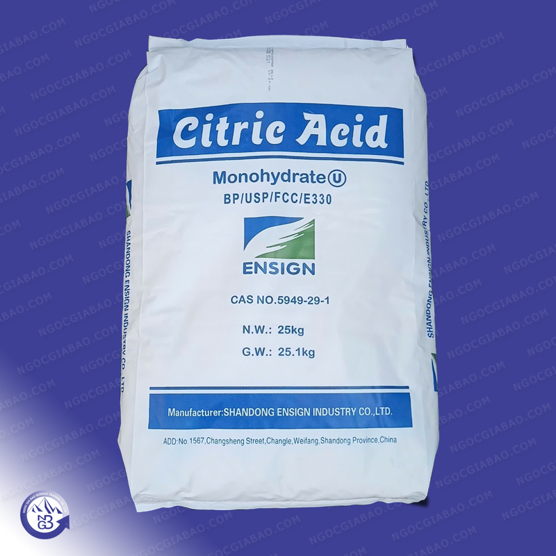 Citric Acid monohydrate - Phụ Gia Thức Ăn Chăn Nuôi Ngọc Gia Bảo - Công Ty Trách Nhiệm Hữu Hạn Thương Mại Dịch Vụ Ngọc Gia Bảo