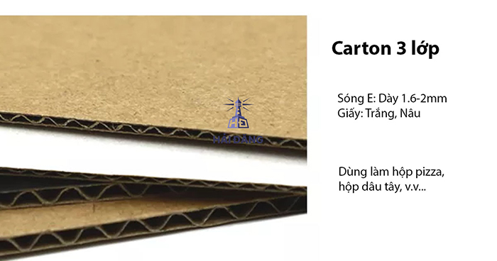 Carton sóng E - Thùng Carton Hải Đăng - Công Ty TNHH Sản Xuất Hải Đăng Long An