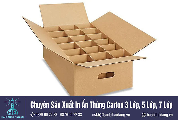 Thùng carton vách ngăn - Thùng Carton Hải Đăng - Công Ty TNHH Sản Xuất Hải Đăng Long An