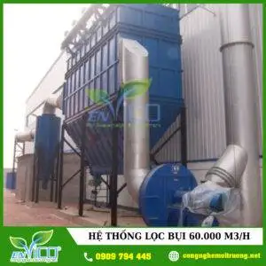 Hệ thống lọc bụi túi vải công suất 60.000m3/H - Chi Nhánh - Công Ty Cổ Phần Công Nghệ Môi Trường ENVICO