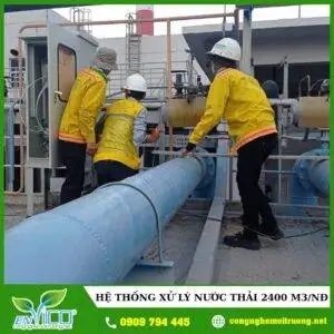 Hệ thống xử lý nước thải công suất 2400m3/ngày đêm - Chi Nhánh - Công Ty Cổ Phần Công Nghệ Môi Trường ENVICO