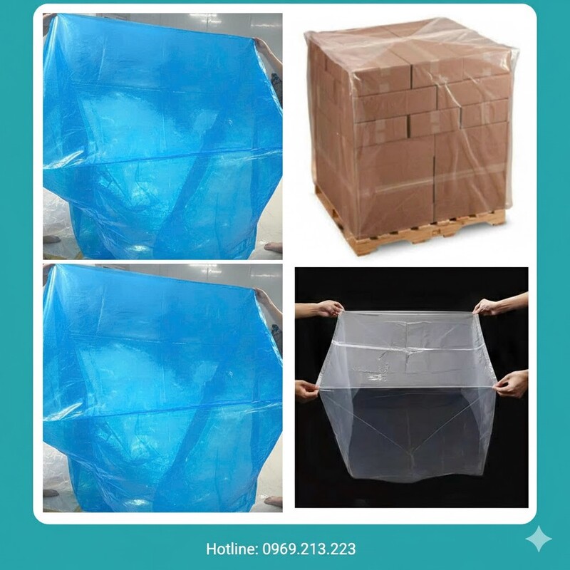 Túi trùm pallet, túi hộp PE - Túi Nilon Bảo Phát - Công Ty TNHH Sản Xuất Và Thương Mại Dịch Vụ Bảo Phát
