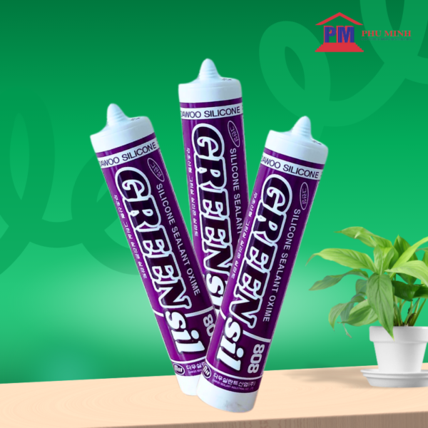 Keo Silicone chuyên dán nhôm kính Hàn Quốc Greensil 808
