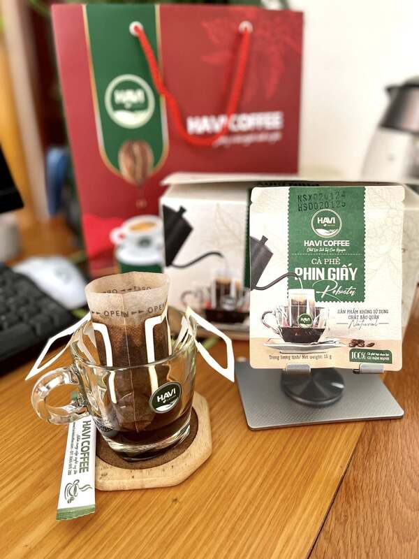 Cà phê pha phin giấy lọc Havi Coffee