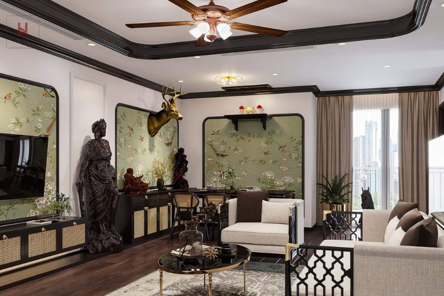 Giấy dán tường Indochine