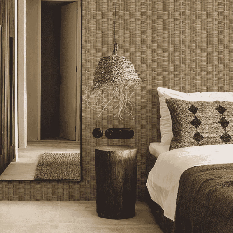 Giấy dán tường mây tre đan