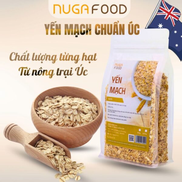 Combo 1kg (2 hủ) yến mạch cán dẹt ăn liền