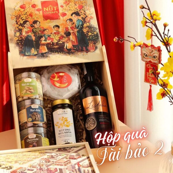 Hộp quà tết Tài Bảo - Nut Corner – Đơn Vị Cung Cấp Quà Tặng Tết thuộc Công Ty TNHH Vườn Hạt (Nut Garden Ltd)