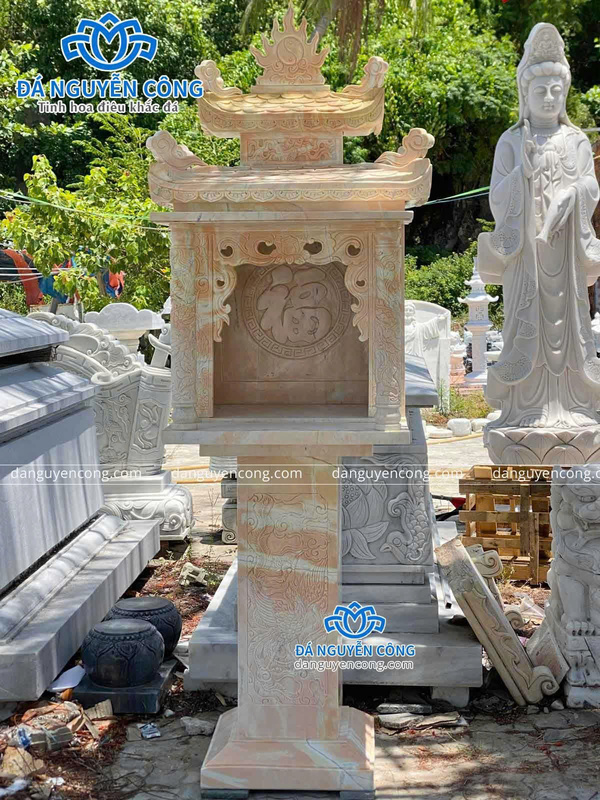 Cây hương đá cẩm thạch vàng cam - Tượng Đá Non Nước Đà Nẵng - Công Ty TNHH Điêu Khắc Đá Mỹ Nghệ Nguyễn Công