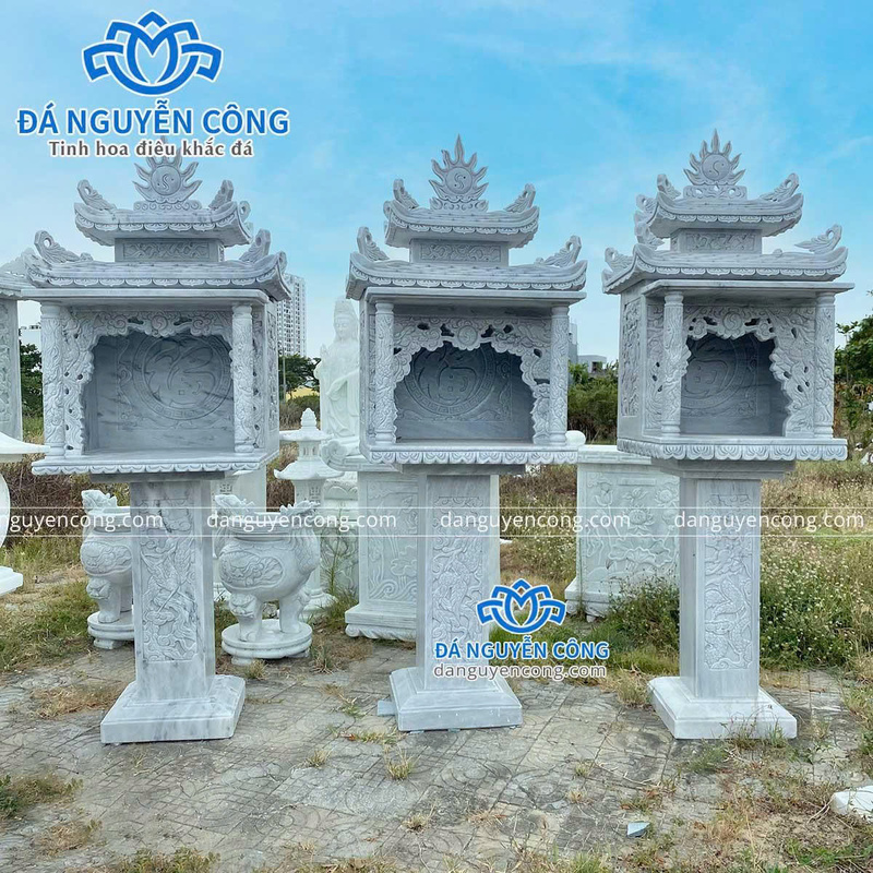 Bàn thờ thiên ngoài trời cẩm thạch xám - Tượng Đá Non Nước Đà Nẵng - Công Ty TNHH Điêu Khắc Đá Mỹ Nghệ Nguyễn Công