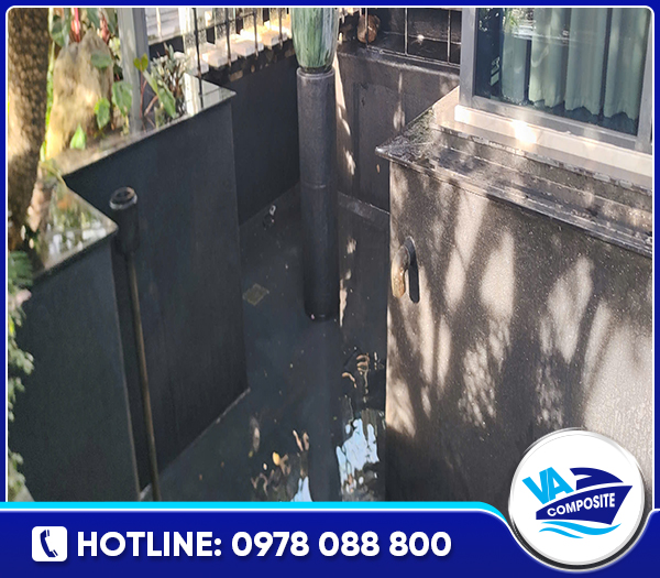 Dịch vụ bọc Composite chống thấm bể cá Koi - Nhựa Composite Việt Anh - Công Ty Trách Nhiệm Hữu Hạn Sản Xuất Việt Anh