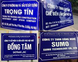 Bảng tên mica - Văn Phòng Phẩm NAVY - Công Ty TNHH Thiết Bị Vật Tư NAVY