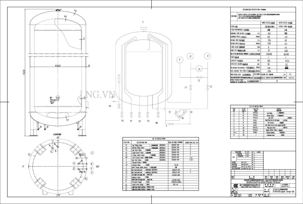 Bản vẽ bồn chứa LNG - Công Ty TNHH Meta Gas - Khí Tự Nhiên LNG