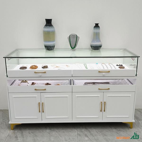 Tủ kính trưng bày cửa mở 2 buồng TTB028 - Nội Thất AB - Công Ty TNHH Trang Trí Nội Thất AB