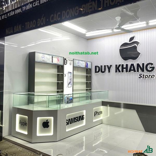Tủ trưng bày điện thoại chữ L giá rẻ TTB121 - Nội Thất AB - Công Ty TNHH Trang Trí Nội Thất AB