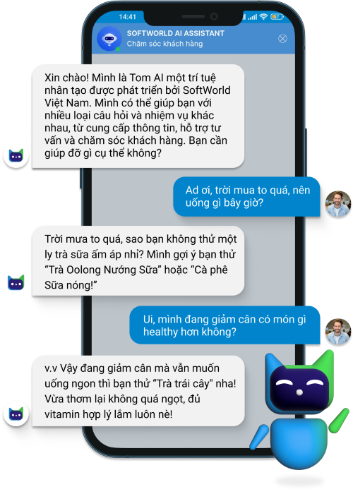 Trợ lý ảo TomAI - Công Ty TNHH Soft World Việt Nam
