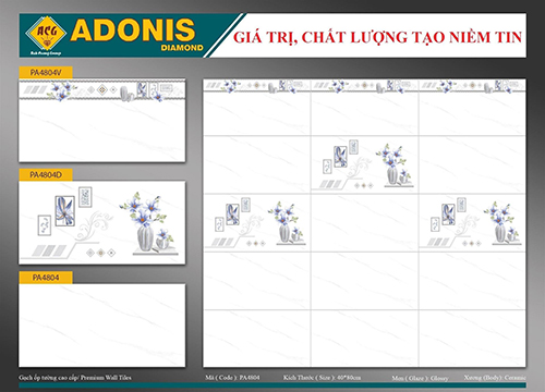 Gạch PA4804V - Gạch Men Anh Cường - Công Ty TNHH Đầu Tư TMDV Anh Cường
