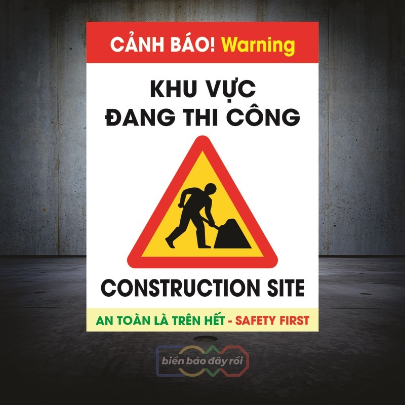 Biển báo khu vực công trình