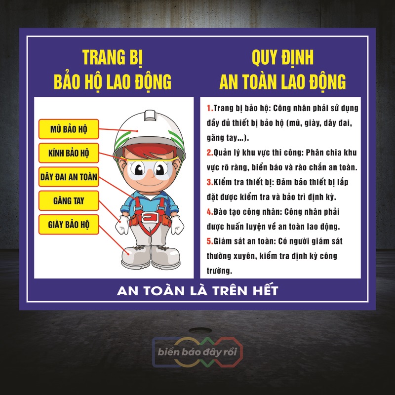 Biển nội quy an toàn lao động
