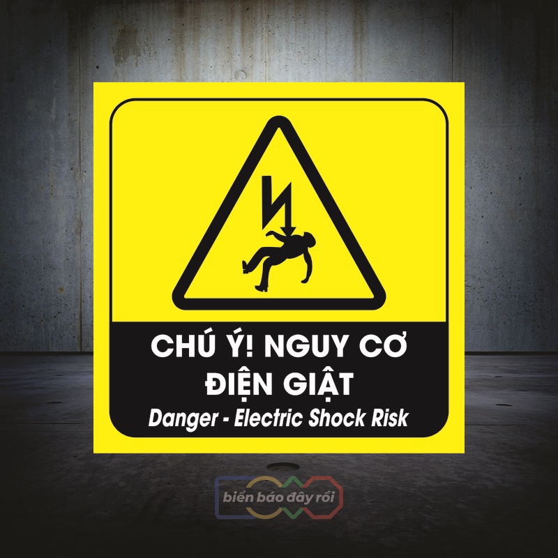 Biển chú ý nguy cơ điện giật