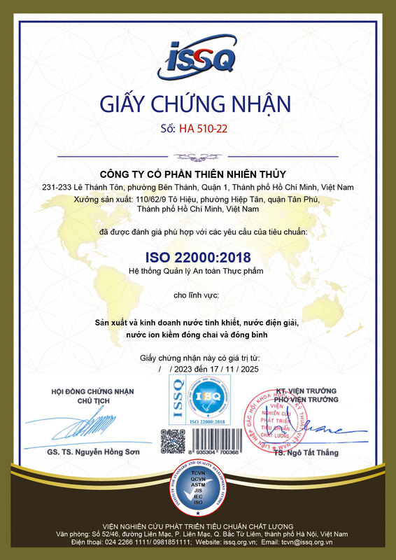 Chứng nhận ISO 22000:2018