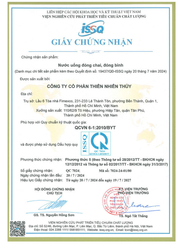 Chứng nhận QCVN 6-1: 2010/ BYT