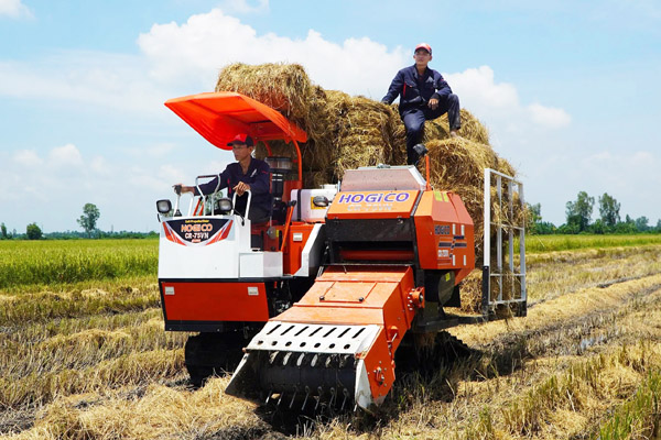 Hình ảnh thực tế máy cuốn rơm - Máy Móc Nông Nghiệp Hoàng Giang - Công Ty TNHH 01 TV SX-TM & DV Hoàng Giang