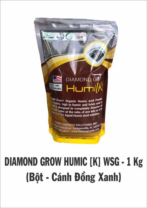 Diamond Grow Humic [K] WSG - 1 Kg (Bột - Cánh Đồng Xanh)