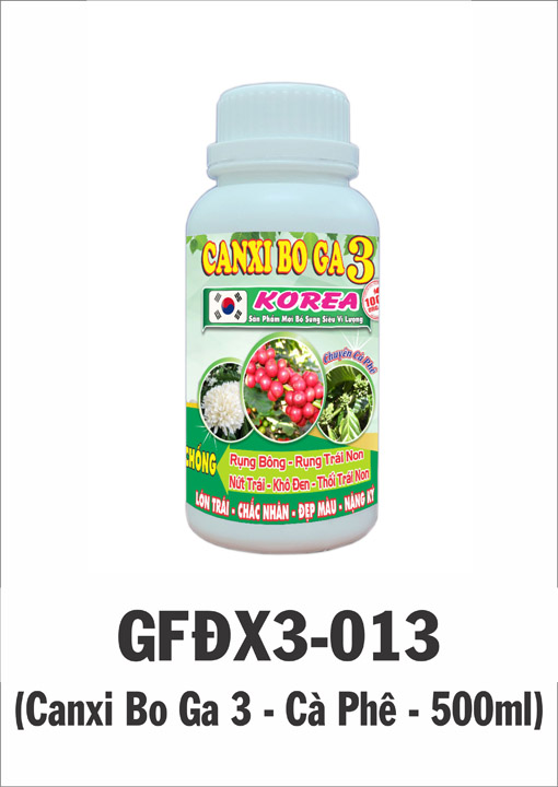 GFĐX3-013 (Canxi Bo Ga 3 - Cà Phê - 500ml)