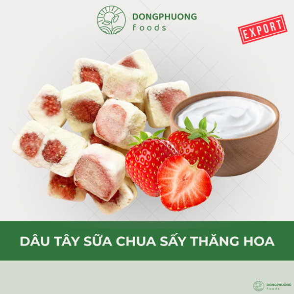 Dâu tây sữa chua sấy thăng hoa