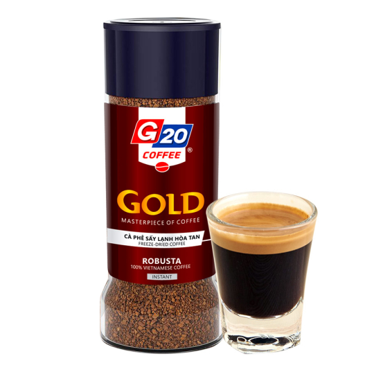 Cà phê sấy lạnh hòa tan nguyên chất Gold 100% Robusta