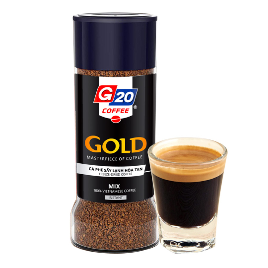 Cà phê sấy lạnh hòa tan nguyên chất Gold Mix Arabica Robusta