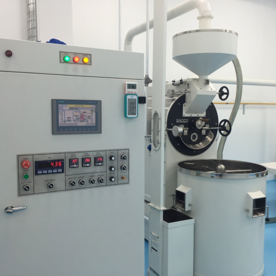 Máy rang cà phê tự động