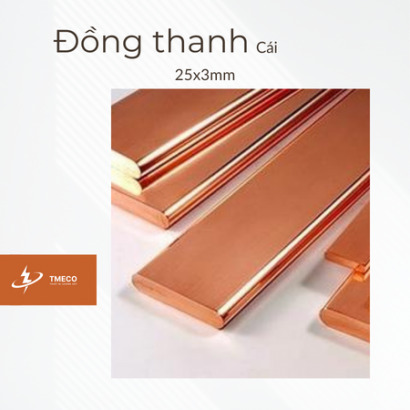 Đồng thanh cái 25x3mm - Thiết Bị Và Hệ Thống Chống Sét TMECO - Công Ty TNHH Thương Mại Kỹ Thuật TMECO Việt Nam