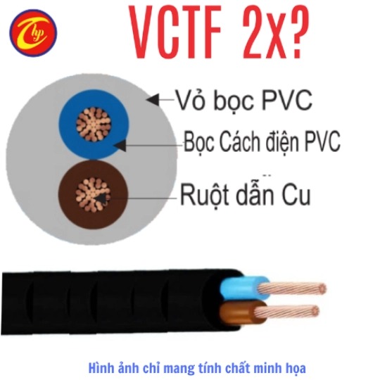 VCTF 2x0.75 - Dây tròn 2 ruột mềm dây pha 30 sợi 300/500V Cadisun