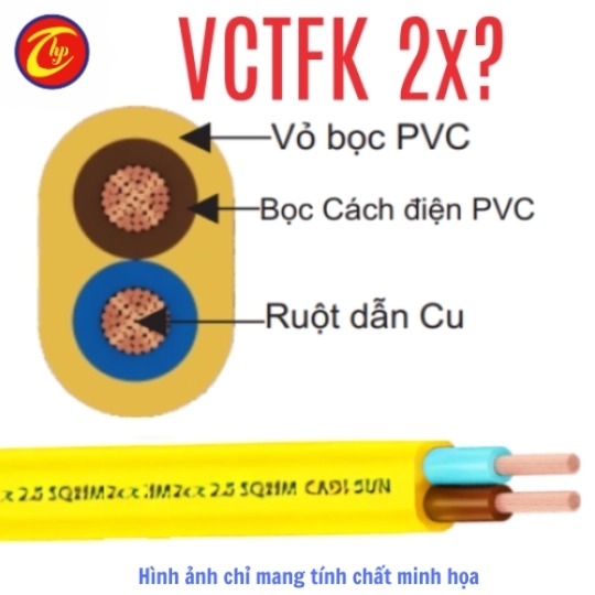 VCTFK 2x0.75 - Dây ôvan 2 ruột mềm dây pha 30 sợi 300/500V Cadisun