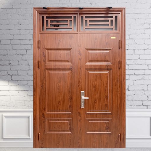 Cửa thép vân gỗ 2 cánh cân HMS6023 - Lussodoors